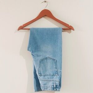 reformation | wilder high rise wide leg cropped jeans in dillon ↷